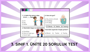 İlkokul İngilizce